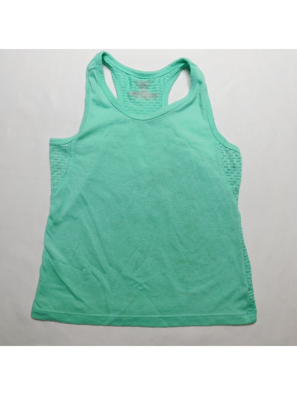 Zone Pro Girls Size S 6 6x Athletic Tank Top Mint Green Racerback Pilled As Is